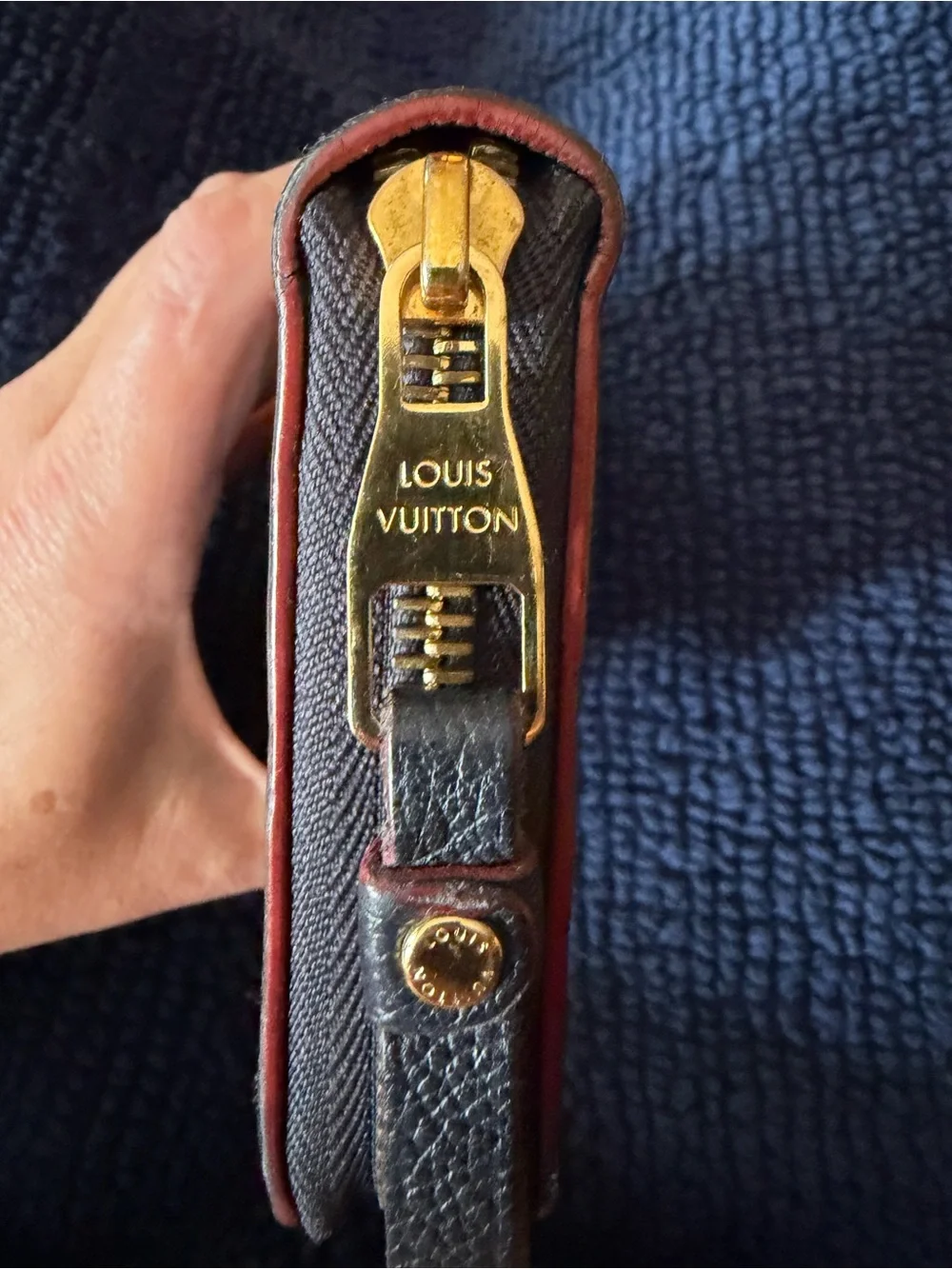 Louis Vuitton Navy Blue Empreinte (Embossed) Monogram Long Zippy Wallet